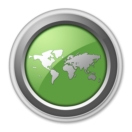 Icon, Button, Pictogram with World Map symbolの写真素材