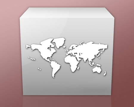 Icon, Button, Pictogram with World Map symbolの写真素材