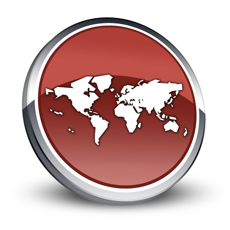 Icon, Button, Pictogram with World Map symbolの写真素材