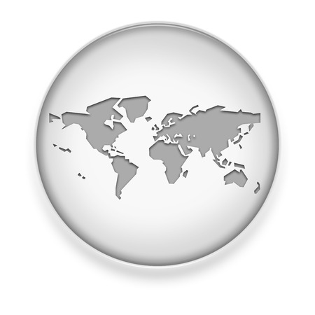 Icon, Button, Pictogram with World Map symbolの写真素材