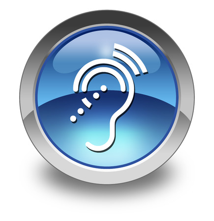 Icon, Button, Pictogram with Hearing Impairrment symbolの写真素材