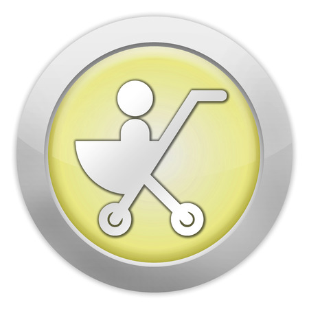 Icon, Button, Pictogram with Stroller symbolの写真素材
