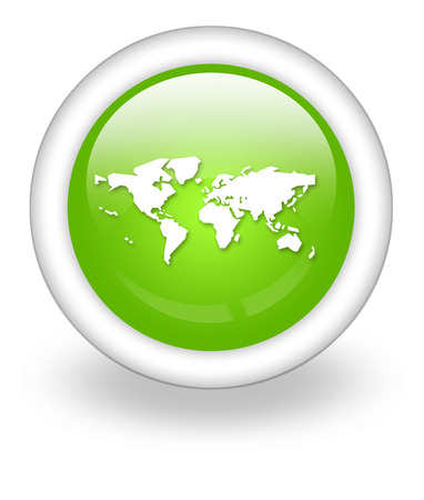 Icon, Button, Pictogram with World Map symbolの写真素材