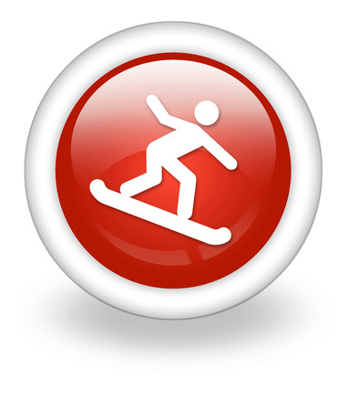 Icon, Button, Pictogram with Snowboarding symbolの写真素材