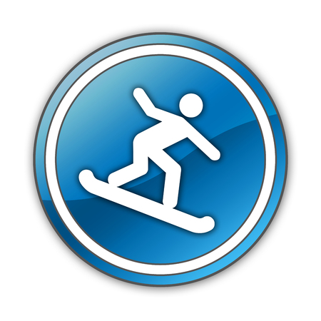 Icon, Button, Pictogram with Snowboarding symbolの写真素材
