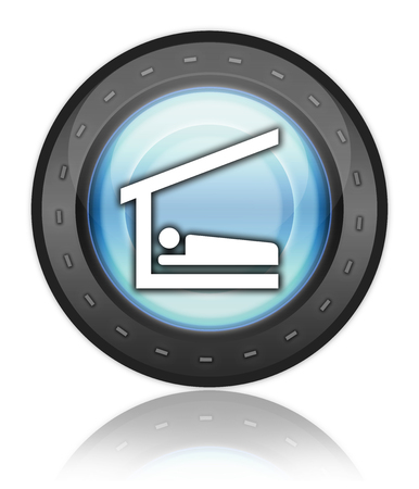 Icon, Button, Pictogram with Sleeping Shelter symbolの写真素材