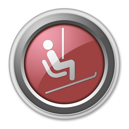 Icon, Button, Pictogram with Ski Lift symbolの写真素材