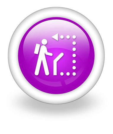 Icon, Button, Pictogram with Self-Guiding Trail symbolの写真素材