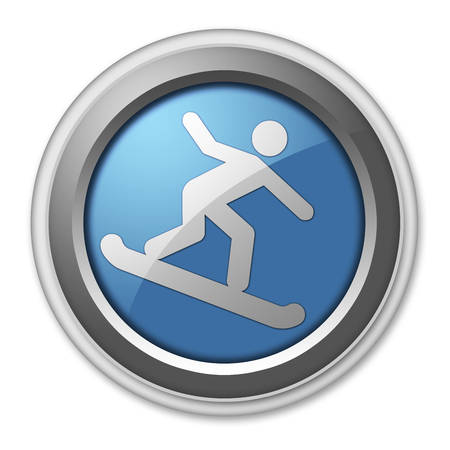 Icon, Button, Pictogram with Snowboarding symbolの写真素材