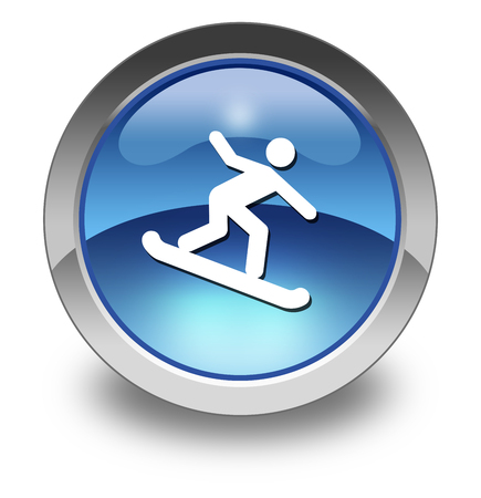Icon, Button, Pictogram with Snowboarding symbolの写真素材