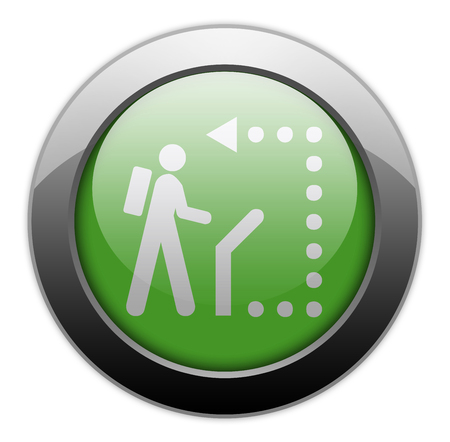 Icon, Button, Pictogram with Self-Guiding Trail symbolの写真素材
