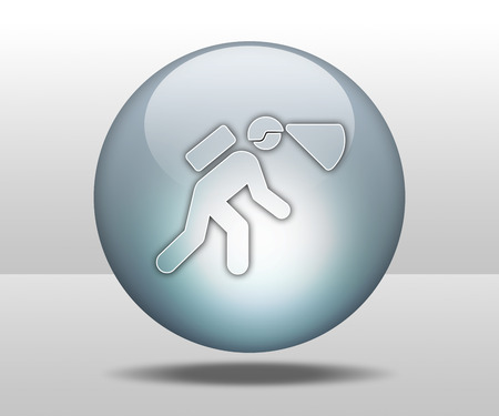 Icon, Button, Pictogram with Spelunking symbolの写真素材
