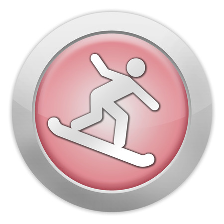Icon, Button, Pictogram with Snowboarding symbolの写真素材