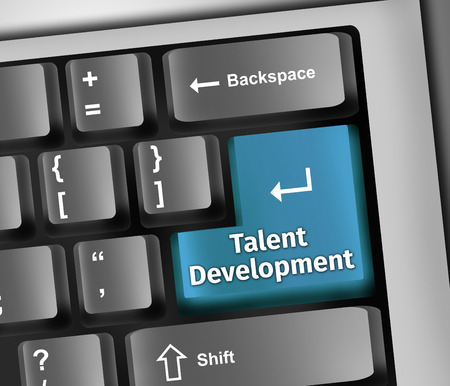Keyboard Illustration with Talent Development wordingの写真素材