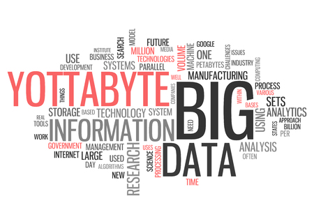 Word Cloud with Yottabyte related tagsの写真素材