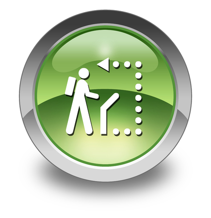 Icon, Button, Pictogram with Self-Guiding Trail symbolの写真素材