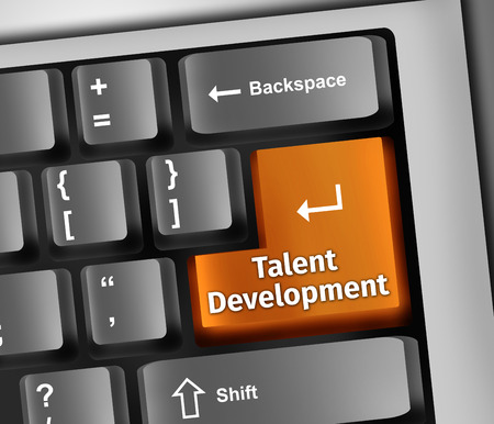 Keyboard Illustration with Talent Development wordingの写真素材