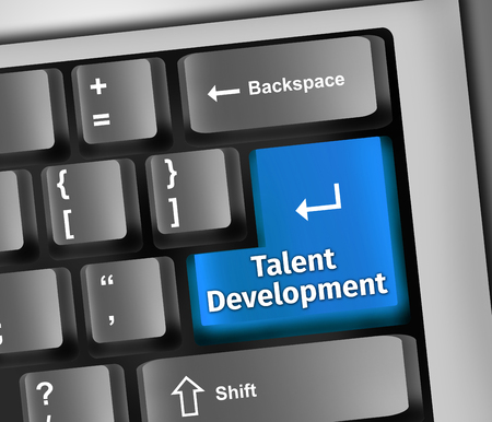 Keyboard Illustration with Talent Development wordingの写真素材