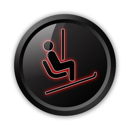 Icon, Button, Pictogram with Ski Lift symbolの写真素材