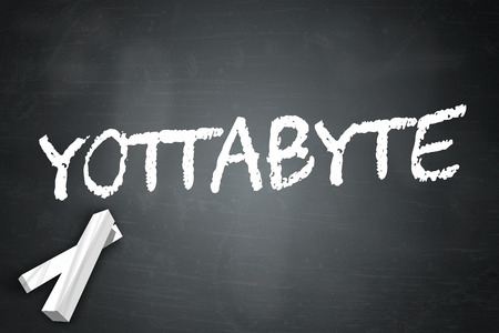 Blackboard with Yottabyte wordingの写真素材