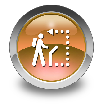 Icon, Button, Pictogram with Self-Guiding Trail symbolの写真素材