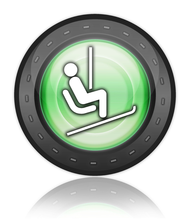 Icon, Button, Pictogram with Ski Lift symbolの写真素材
