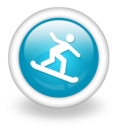 Icon, Button, Pictogram with Snowboarding symbolの写真素材