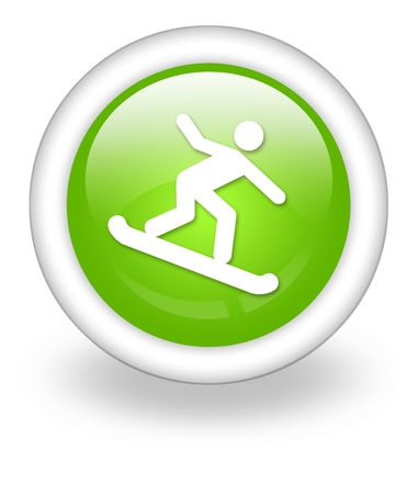 Icon, Button, Pictogram with Snowboarding symbolの写真素材