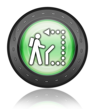 Icon, Button, Pictogram with Self-Guiding Trail symbolの写真素材