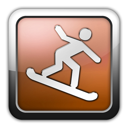 Icon, Button, Pictogram with Snowboarding symbolの写真素材