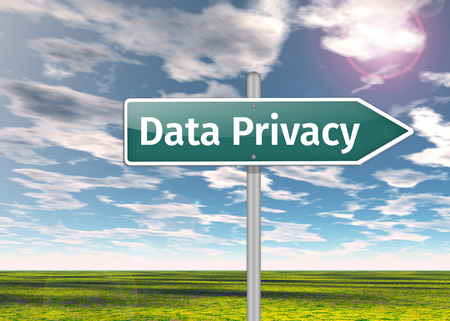 Signpost with Data Privacy wordingの写真素材