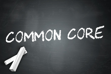 Blackboard with Common Core wordingの写真素材