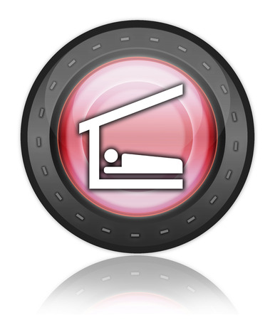 Icon, Button, Pictogram with Sleeping Shelter symbolの写真素材