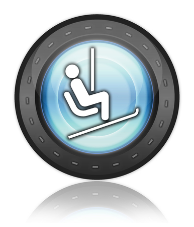 Icon, Button, Pictogram with Ski Lift symbolの写真素材