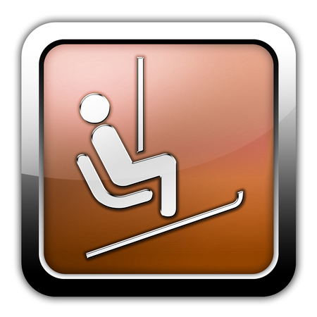 Icon, Button, Pictogram with Ski Lift symbolの写真素材