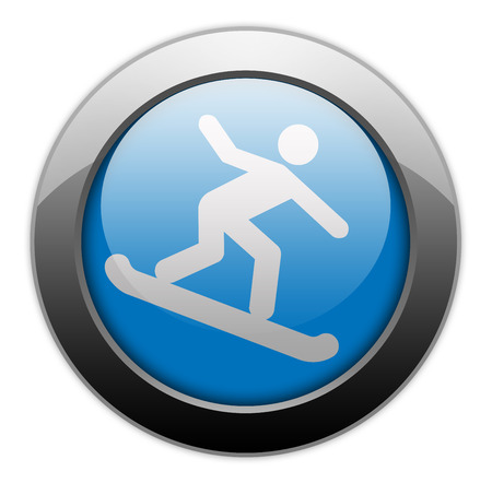 Icon, Button, Pictogram with Snowboarding symbolの写真素材