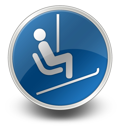 Icon, Button, Pictogram with Ski Lift symbolの写真素材