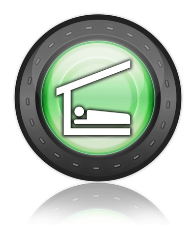Icon, Button, Pictogram with Sleeping Shelter symbolの写真素材