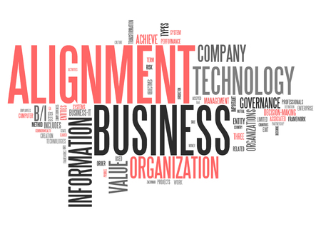 Word Cloud with Alignment related tagsの写真素材