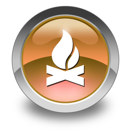 Icon, Button, Pictogram with Campfire symbolの写真素材