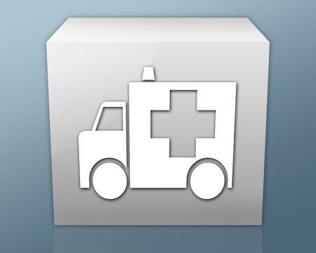 Icon, Button, Pictogram with Ambulance symbolの写真素材