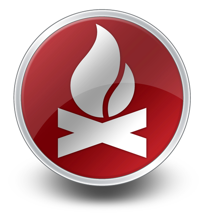 Icon, Button, Pictogram with Campfire symbolの写真素材