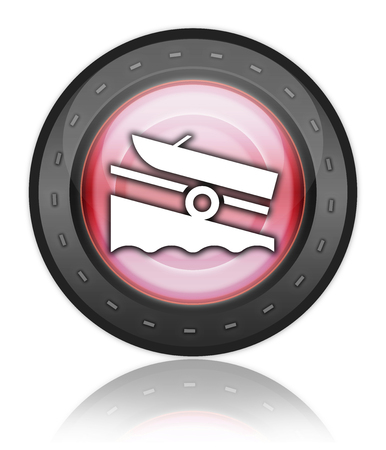 Icon, Button, Pictogram with Boat Ramp symbolの写真素材