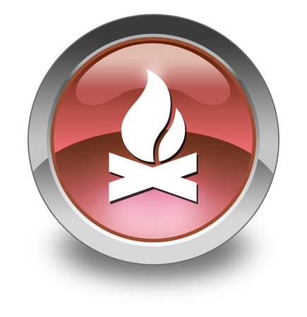 Icon, Button, Pictogram with Campfire symbolの写真素材