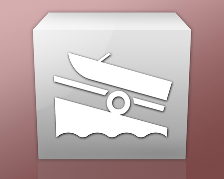 Icon, Button, Pictogram with Boat Ramp symbolの写真素材