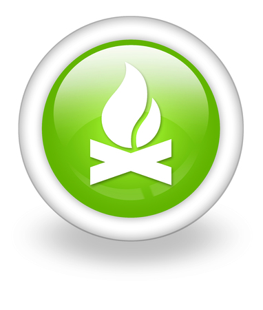 Icon, Button, Pictogram with Campfire symbolの写真素材