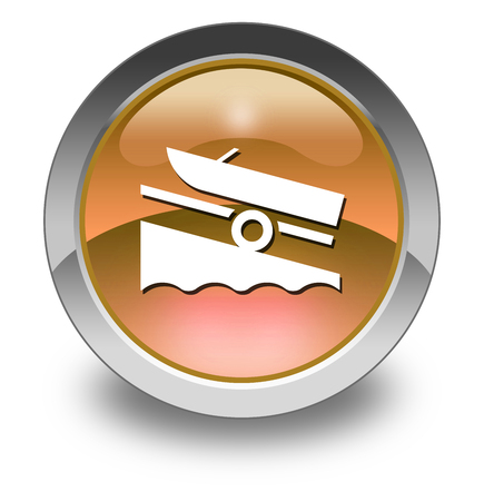 Icon, Button, Pictogram with Boat Ramp symbolの写真素材