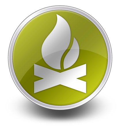 Icon, Button, Pictogram with Campfire symbolの写真素材
