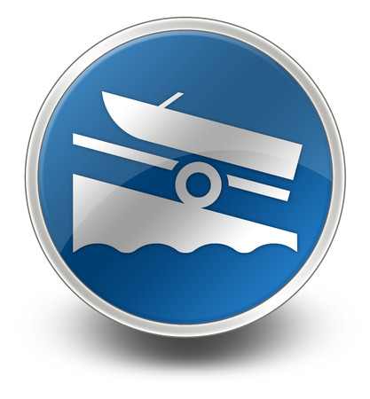Icon, Button, Pictogram with Boat Ramp symbolの写真素材