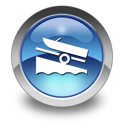 Icon, Button, Pictogram with Boat Ramp symbolの写真素材
